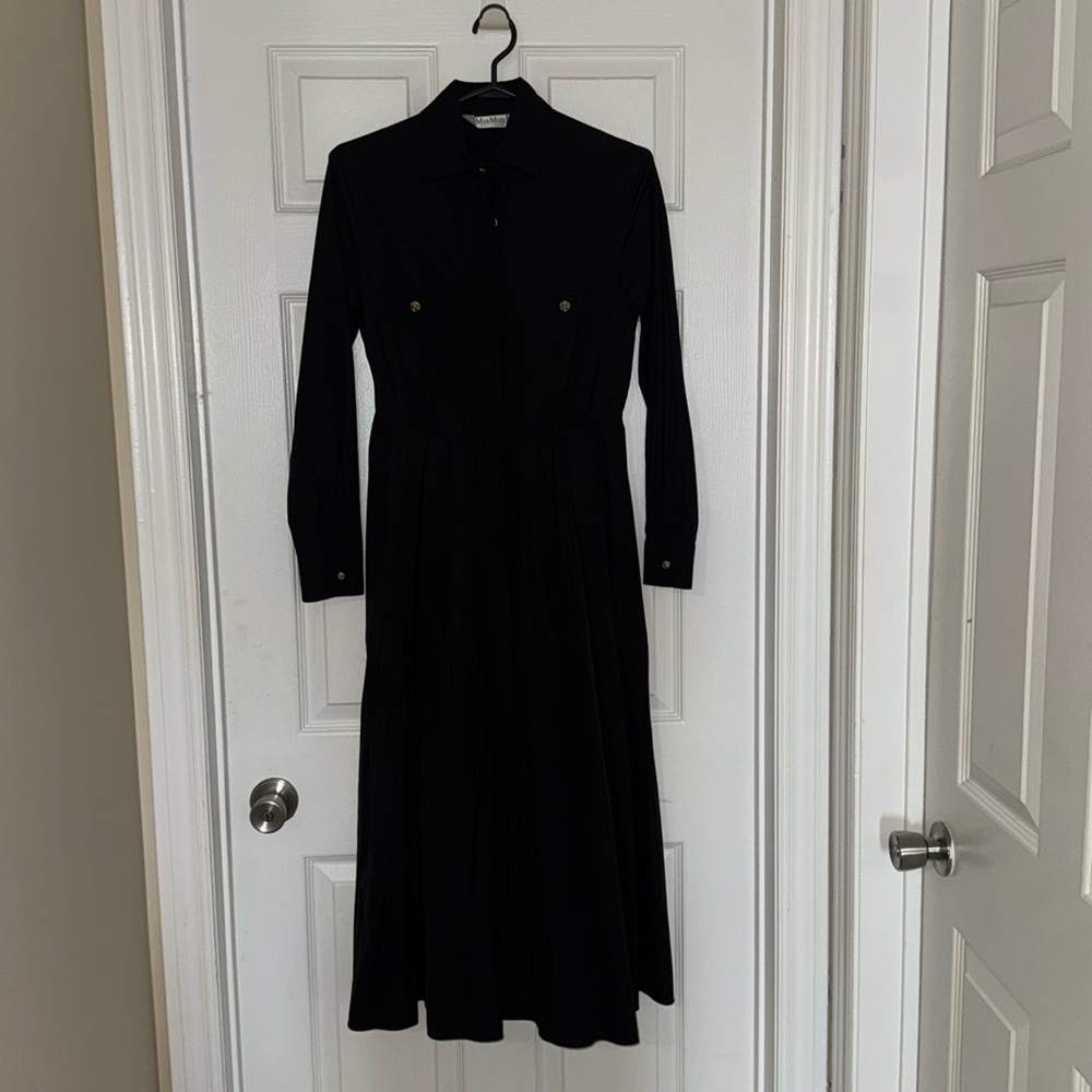 MaxMara Black collared dress